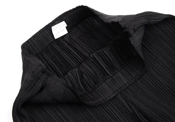 プリーツプリーズPLEATS PLEASE プリーツサイドジップリブパンツ 黒3 K-101242_003