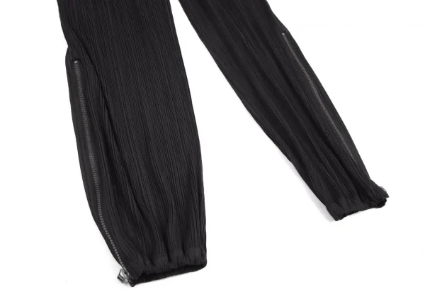 プリーツプリーズPLEATS PLEASE プリーツサイドジップリブパンツ 黒3 K-101242_005
