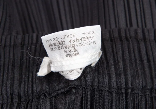 プリーツプリーズPLEATS PLEASE プリーツサイドジップリブパンツ 黒3 K-101242_009