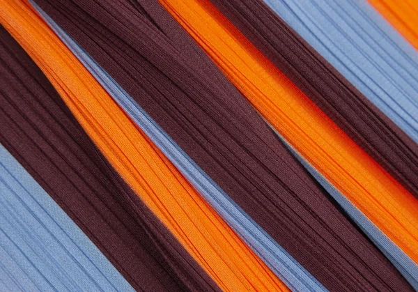プリーツプリーズPLEATS PLEASE プリーツマルチストライプパンツ 茶オレンジ水色2 K-101246_007
