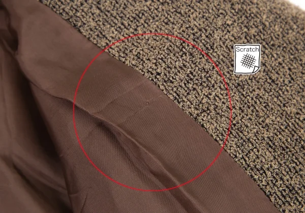 Kオブクリツィア K OF KRIZIA ウールナイロン混ノーカラー3Bジャケット ベージュ42 K-101264_012