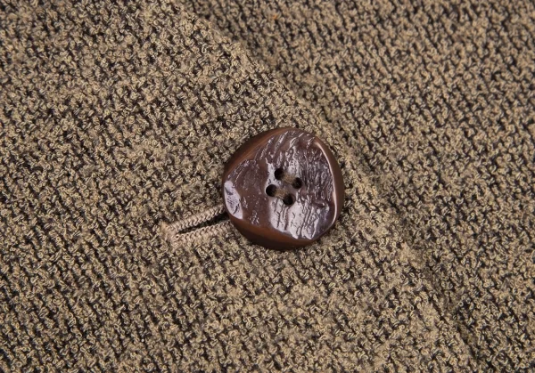 Kオブクリツィア K OF KRIZIA ウールナイロン混ノーカラー3Bジャケット ベージュ42 K-101264_005