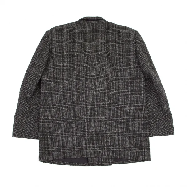 コムデギャルソン オムCOMME des GARCONS HOMME チェックツイードダブルジャケット グレーS K-101275_010