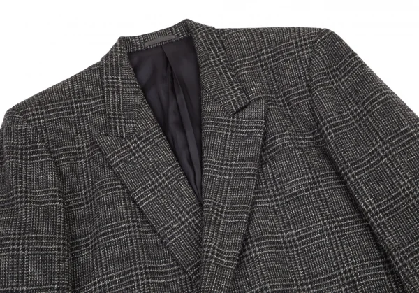 コムデギャルソン オムCOMME des GARCONS HOMME チェックツイードダブルジャケット グレーS K-101275_002