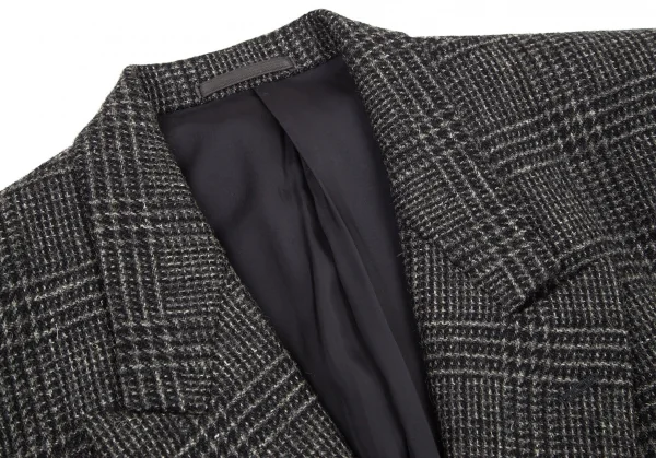 コムデギャルソン オムCOMME des GARCONS HOMME チェックツイードダブルジャケット グレーS K-101275_003