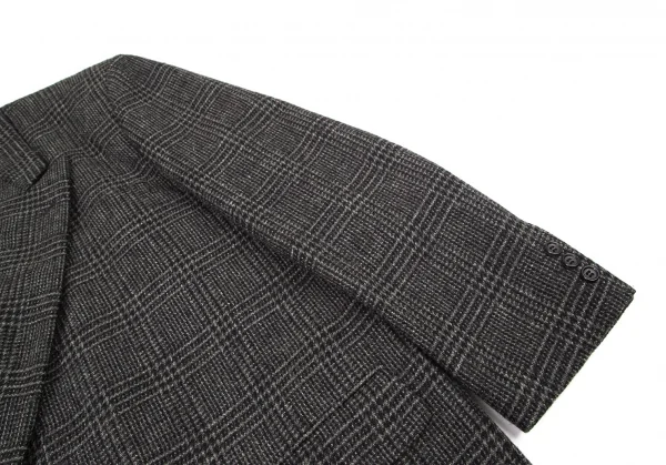 コムデギャルソン オムCOMME des GARCONS HOMME チェックツイードダブルジャケット グレーS K-101275_005