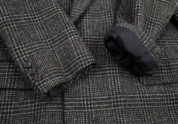 コムデギャルソン オムCOMME des GARCONS HOMME チェックツイードダブルジャケット グレーS K-101275_006