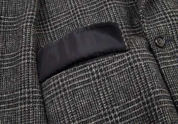 コムデギャルソン オムCOMME des GARCONS HOMME チェックツイードダブルジャケット グレーS K-101275_008