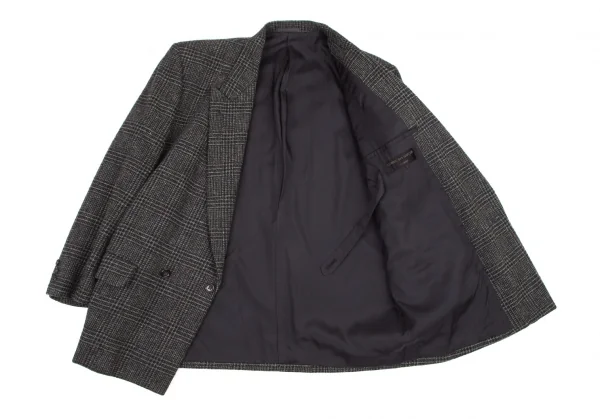 コムデギャルソン オムCOMME des GARCONS HOMME チェックツイードダブルジャケット グレーS K-101275_009