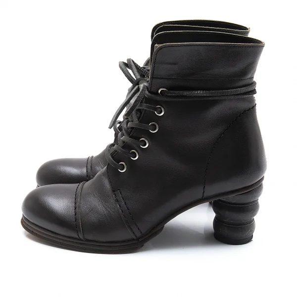 ジュンヤワタナベコムデギャルソンJUNYA WATANABE COMME des GARCONS ボビンターニングヒールショートブーツ 焦げ茶S(23.5位) K-101288_006