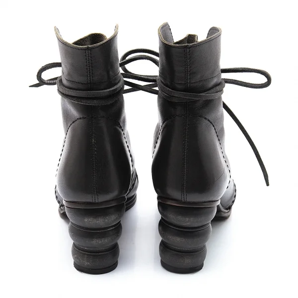 ジュンヤワタナベコムデギャルソンJUNYA WATANABE COMME des GARCONS ボビンターニングヒールショートブーツ 焦げ茶S(23.5位) K-101288_007