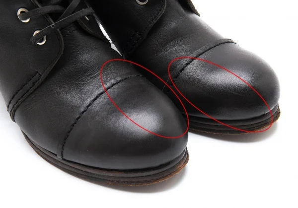 ジュンヤワタナベコムデギャルソンJUNYA WATANABE COMME des GARCONS ボビンターニングヒールショートブーツ 焦げ茶S(23.5位) K-101288_011