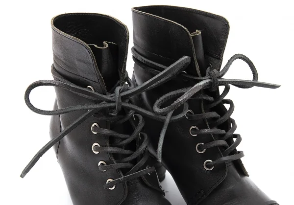 ジュンヤワタナベコムデギャルソンJUNYA WATANABE COMME des GARCONS ボビンターニングヒールショートブーツ 焦げ茶S(23.5位) K-101288_014