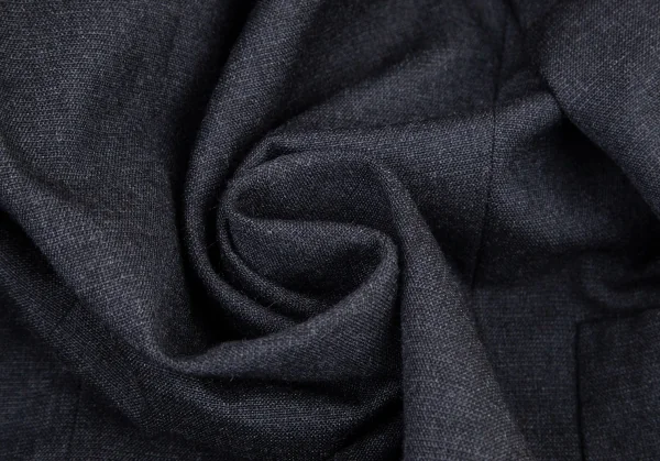 ローブドシャンブル コムデギャルソンrobe de chambre COMME des GARCONSウールヘリンボーンフリルデザインボタンレスジャケット 紺M K-101291_011