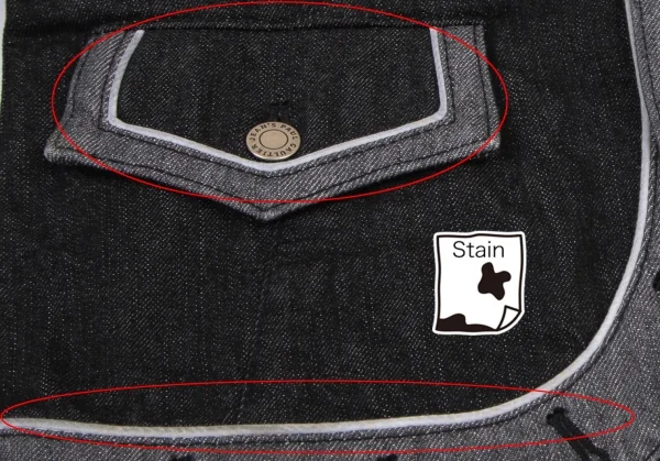 ジーンズポールゴルチエJean's Paul GAULTIER トリム切替デニムナポレオンジャケット 黒グレー42 K-101316_010