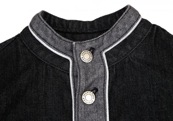 ジーンズポールゴルチエJean's Paul GAULTIER トリム切替デニムナポレオンジャケット 黒グレー42 K-101316_004