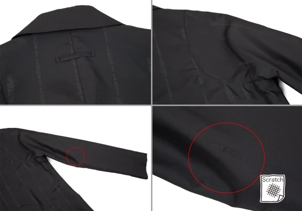 Jean-Paul GAULTIER FEMME Logo Striped Stand Fall Collar Coat K-101328_016