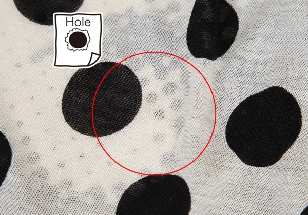 ジャンポールゴルチエ マイユファムJean Paul GAULTIER MAILLE FEMME ドットプリントショルダーギャザーノースリーブシルクチュニック 生成り黒S K-101330_005