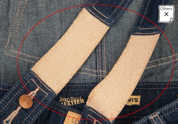 ジャンポールゴルチエ×リーバイスJean Paul GAULTIER×Levi's デニムボンテージジャンパースカート インディゴL K-101333_014