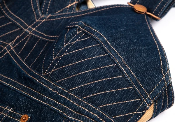 ジャンポールゴルチエ×リーバイスJean Paul GAULTIER×Levi's デニムボンテージジャンパースカート インディゴL K-101333_005