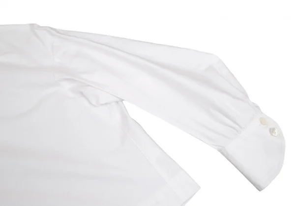 トリココムデギャルソンtricot COMME des GARCONS 袖ラウンドノーカラーワイドショートシャツ 白S K-101358_006