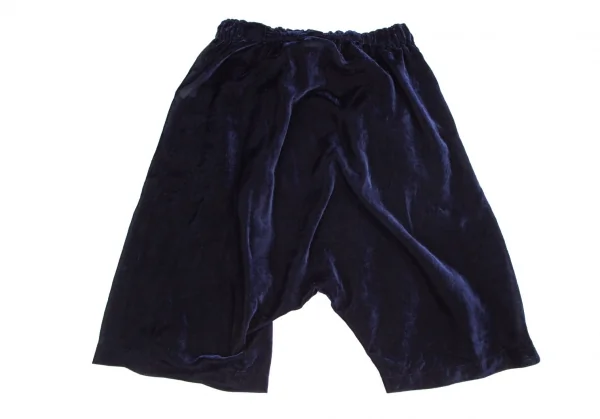 コムコム コムデギャルソンCOMME des GARCONS 製品洗い加工パイルシースルーサルエルショーツ 紺S K-101365_010