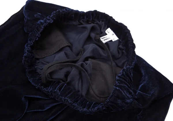 コムコム コムデギャルソンCOMME des GARCONS 製品洗い加工パイルシースルーサルエルショーツ 紺S K-101365_005