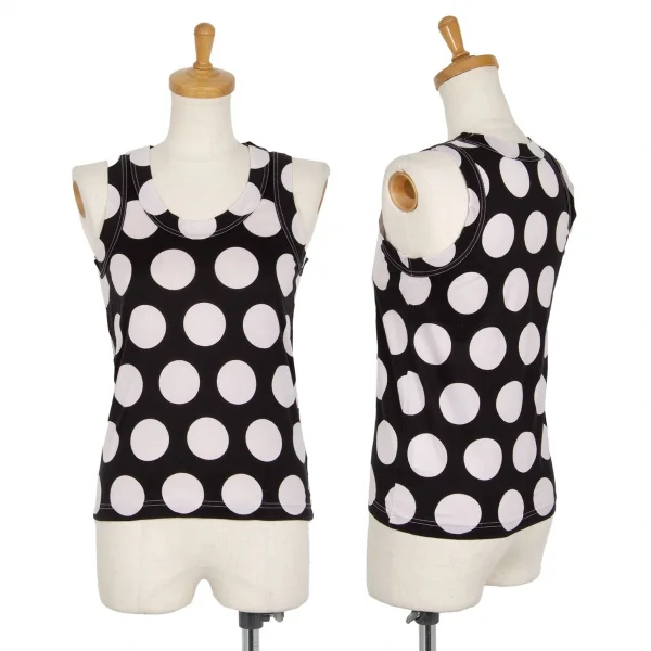 ジュンヤワタナベ コムデギャルソンJUNYA WATANABE COMME des GARCONS コットンドットプリントタンクトップ