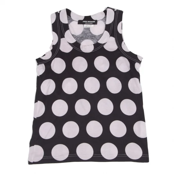ジュンヤワタナベ コムデギャルソンJUNYA WATANABE COMME des GARCONS コットンドットプリントタンクトップ 黒オフS位 K-101367_002