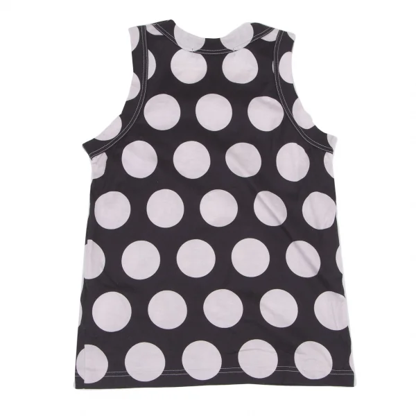 ジュンヤワタナベ コムデギャルソンJUNYA WATANABE COMME des GARCONS コットンドットプリントタンクトップ 黒オフS位 K-101367_007