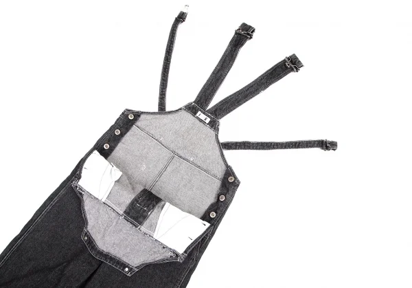 イッセイミヤケISSEY MIYAKE I.S. デニムオーバーオール 黒9 K-101374_004