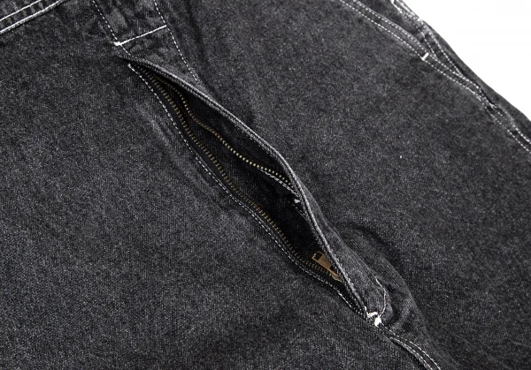イッセイミヤケISSEY MIYAKE I.S. デニムオーバーオール 黒9 K-101374_005