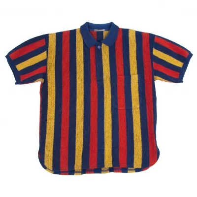 イッセイミヤケ メンISSEY MIYAKEMEN ストライプニットポロシャツ