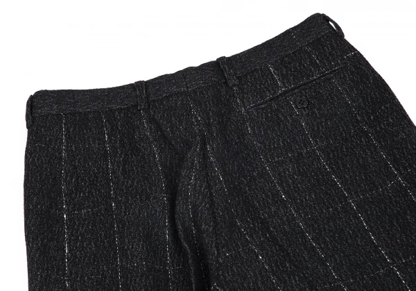 ケンゾーKENZO チェックステッチウールパンツ 黒3 K-101395_009