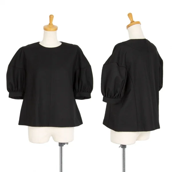 トリココムデギャルソンtricot COMME des GARCONSウールギャバボリュームアームバックジップトップス