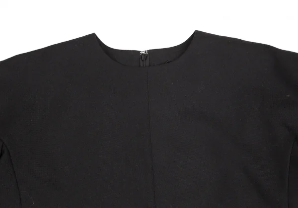 トリココムデギャルソンtricot COMME des GARCONSウールギャバボリュームアームバックジップトップス 黒M K-101404_003