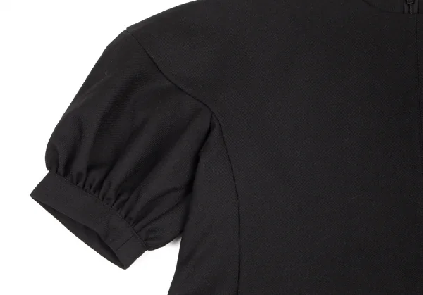 トリココムデギャルソンtricot COMME des GARCONSウールギャバボリュームアームバックジップトップス 黒M K-101404_005