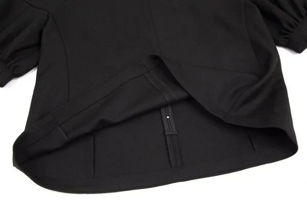 トリココムデギャルソンtricot COMME des GARCONSウールギャバボリュームアームバックジップトップス 黒M K-101404_007