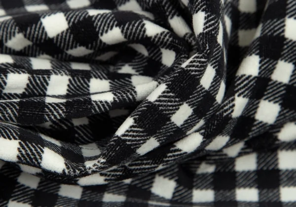 トリココムデギャルソンtricot COMME des GARCONS 裾テープ切替ドルマンギンガムチェックラウンドカラージャケット 白黒S K-101409_013