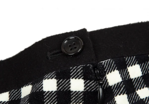 トリココムデギャルソンtricot COMME des GARCONS ドルマンギンガムチェックラウンドカラーセットアップ 白黒S・M K-101411_015