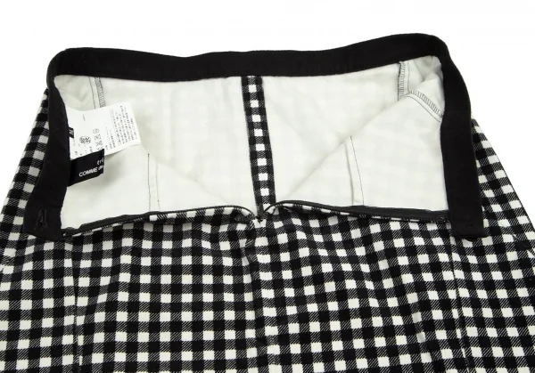 トリココムデギャルソンtricot COMME des GARCONS ドルマンギンガムチェックラウンドカラーセットアップ 白黒S・M K-101411_016