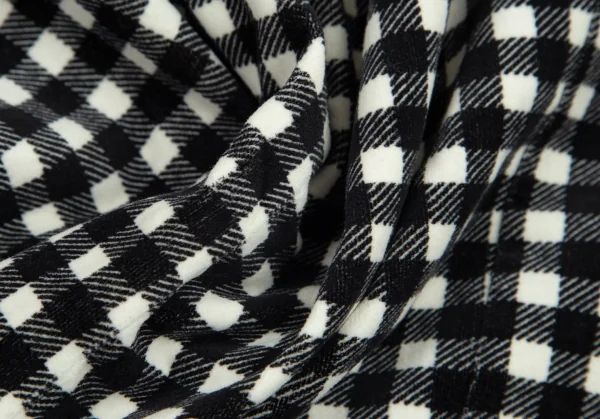 トリココムデギャルソンtricot COMME des GARCONS ドルマンギンガムチェックラウンドカラーセットアップ 白黒S・M K-101411_018