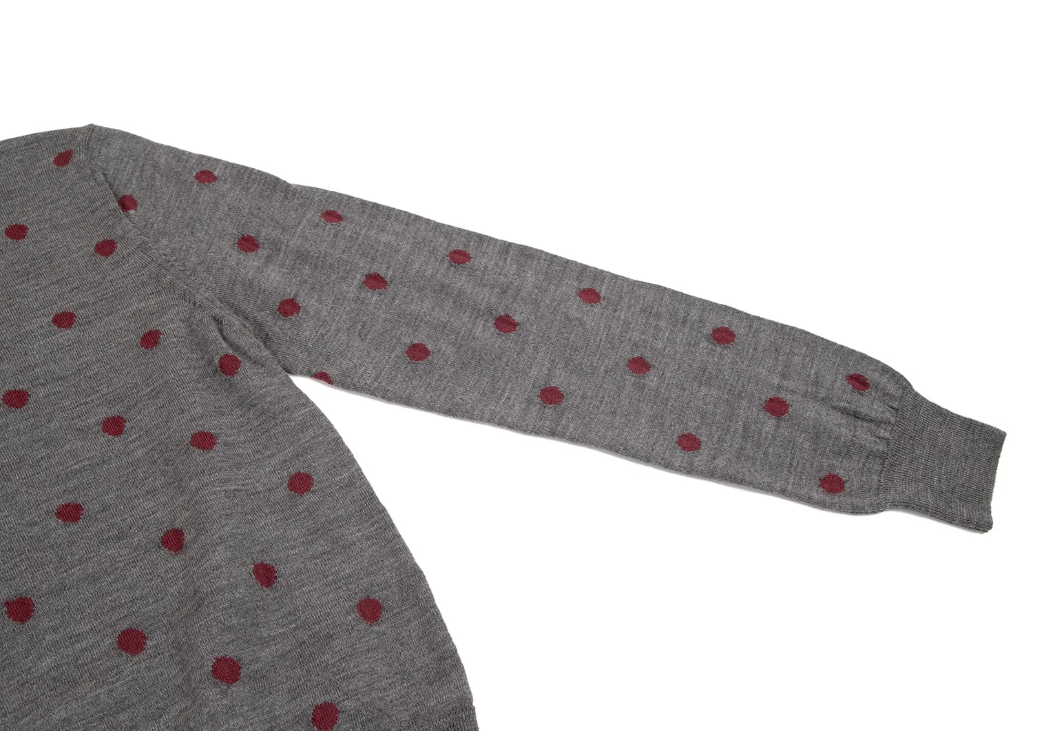 COMME des GARCONS GIRL Polka Dot Wool Knit Sweater Grey M (K