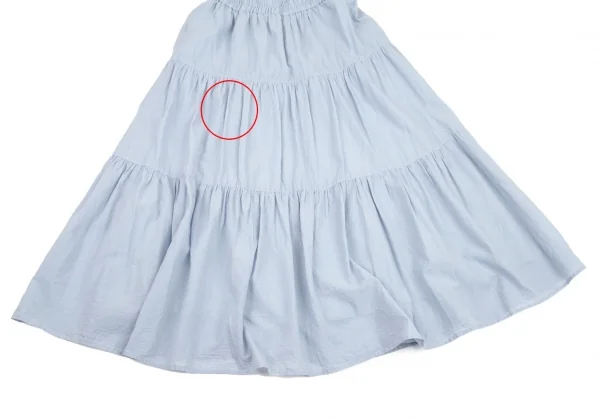 マドモアゼルノンノンMademoiselle NON NON NON NO ウォッシュドコットン切替フレアロングスカート 水色M位 K-101422_006