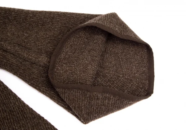 ズッカzucca ダブルスタンドカラーベルスリーブリブニットジャケット 茶M K-101428_006