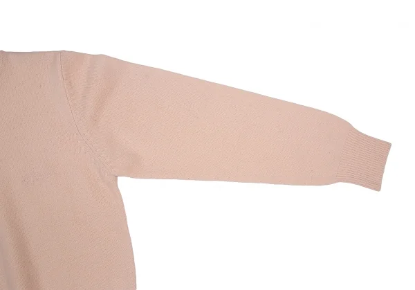 マドモアゼルノンノンMademoiselle NON NON ワンポイント刺繍タートルネックニットセーター 薄ピンクM位 K-101434_006