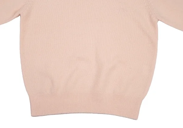 マドモアゼルノンノンMademoiselle NON NON ワンポイント刺繍タートルネックニットセーター 薄ピンクM位 K-101434_008