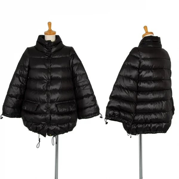エムフィル バーニーズニューヨークM.FIL BARNEYS NEWYORK スタンドカラーダウンハーフコート 黒36 K-101455_001