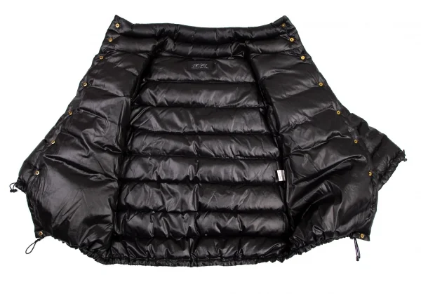 エムフィル バーニーズニューヨークM.FIL BARNEYS NEWYORK スタンドカラーダウンハーフコート 黒36 K-101455_010