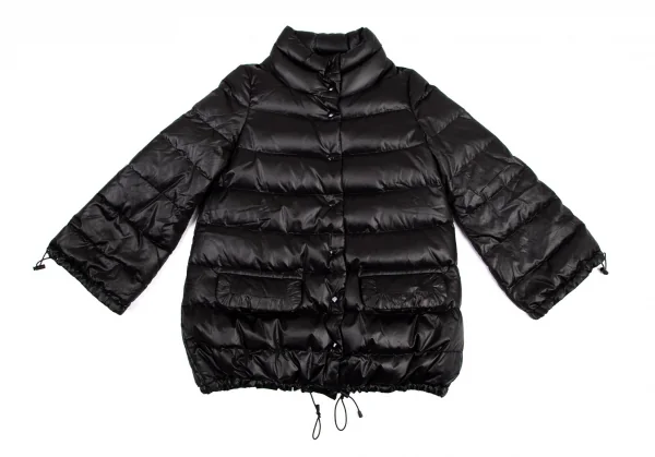 エムフィル バーニーズニューヨークM.FIL BARNEYS NEWYORK スタンドカラーダウンハーフコート 黒36 K-101455_002